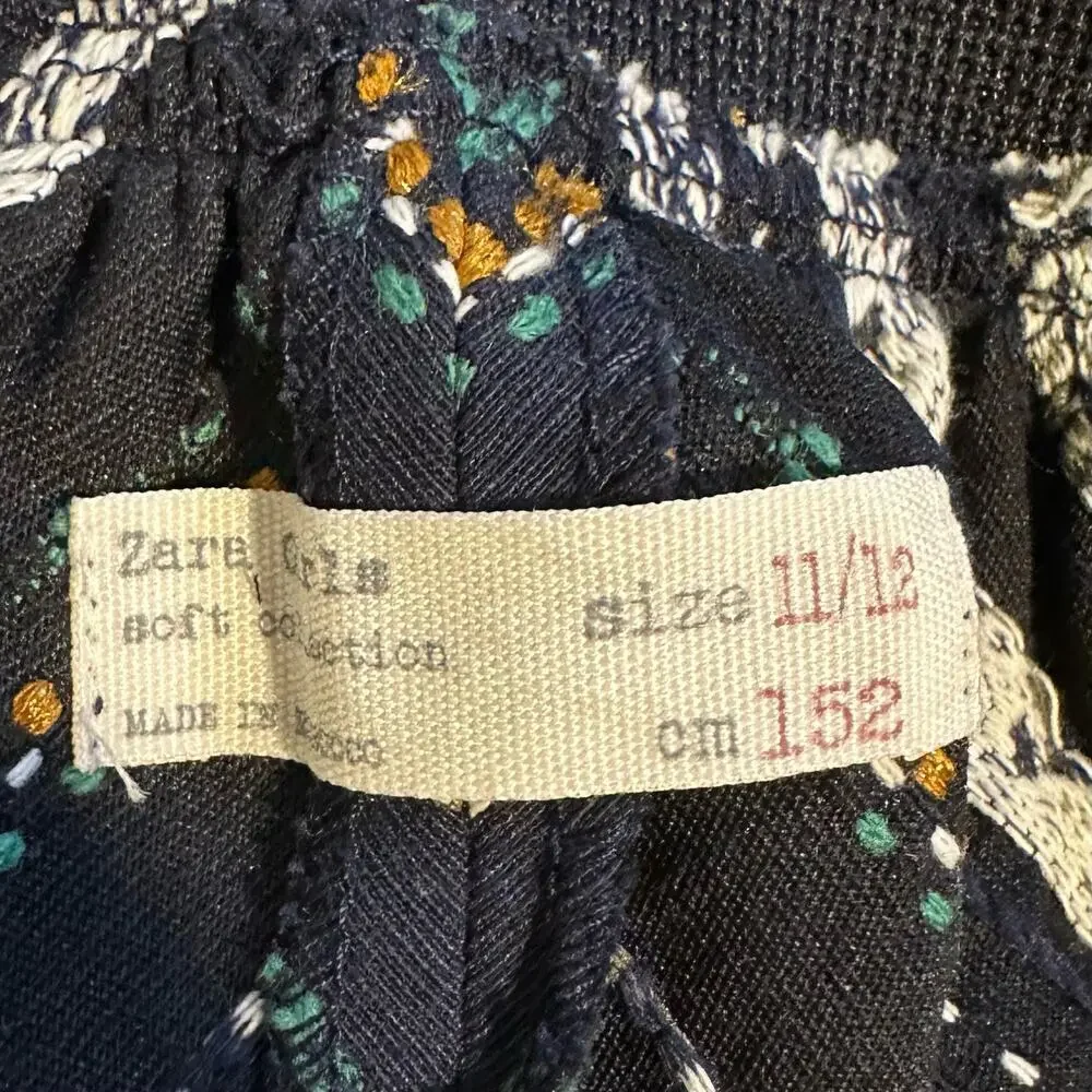 NWOT Zara Embroidered Jacuard Skirt Girls 11/12
